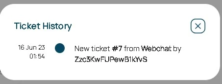 Step 2: After that, a ticket history will appear that contains the time information of the ticket.