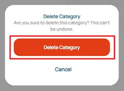 confirm delete category