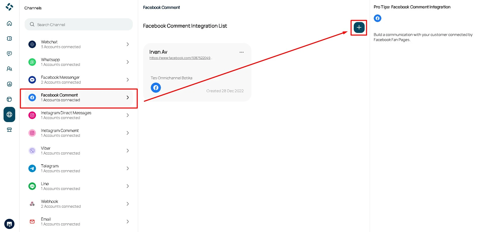 Step 1: Facebook comment integration setup