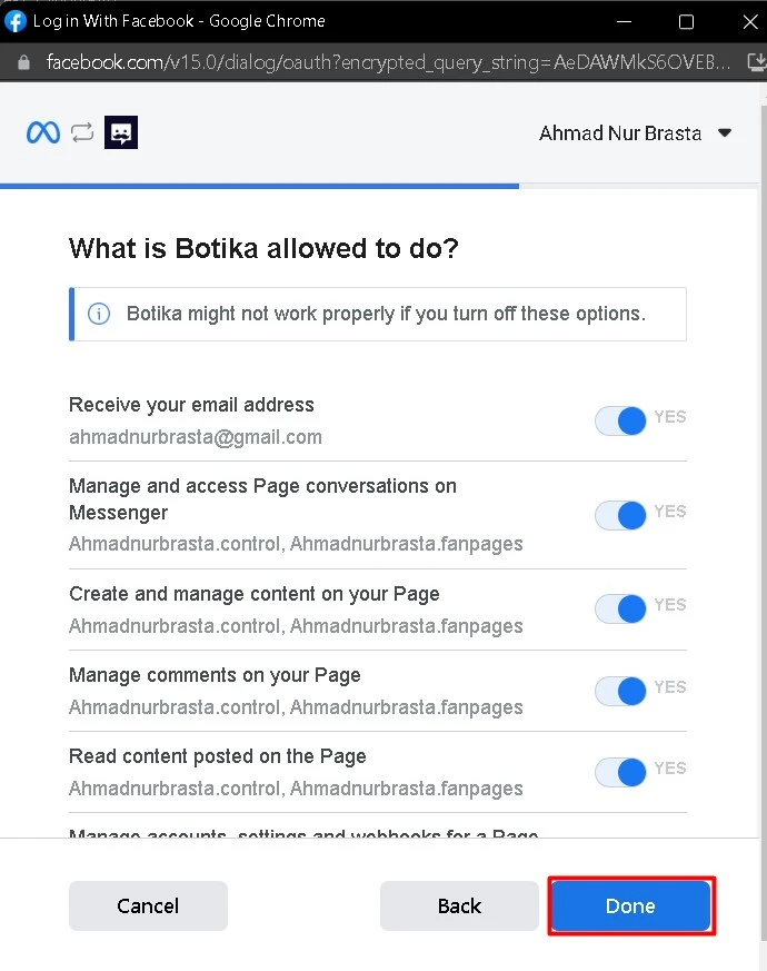 Step 5: Facebook comment integration setup