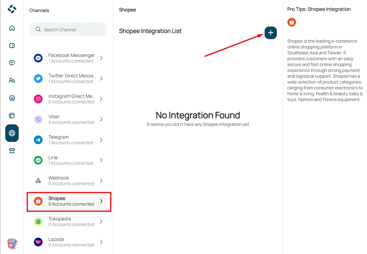 Step 1: Shopee integration setup