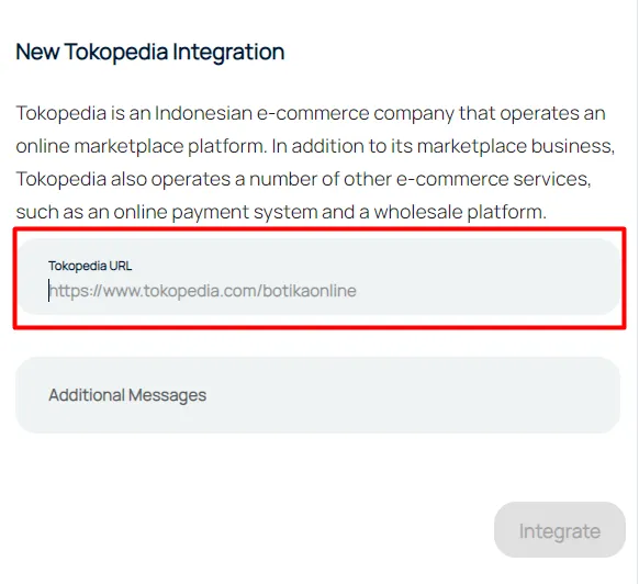 Step 2: Tokopedia integration setup