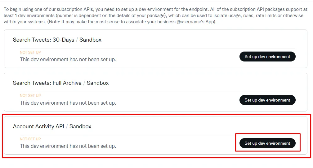 Step 13: Twitter integration setup