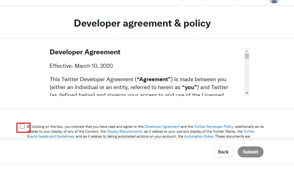 Step 5: Twitter integration setup