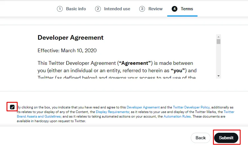 Step 6.5: Twitter integration setup